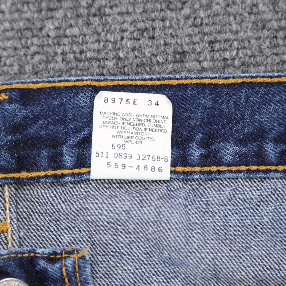 Levis 559 Relaxed Fit Straight Leg Jeans Mens 42x30 (40x30) Blue Made in USA